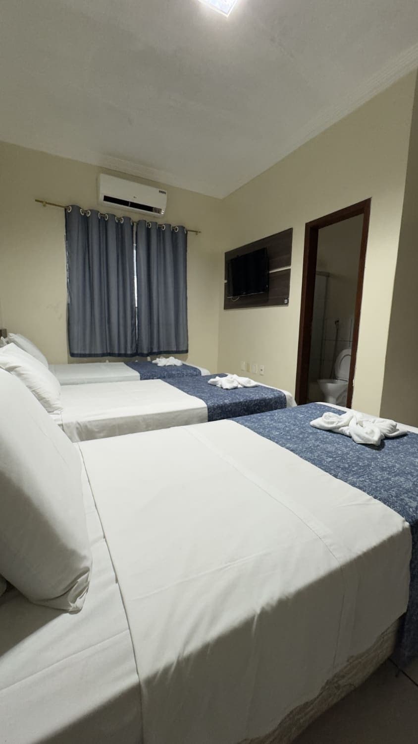 Quarto do Palace Hotel pronto para receber hóspedes